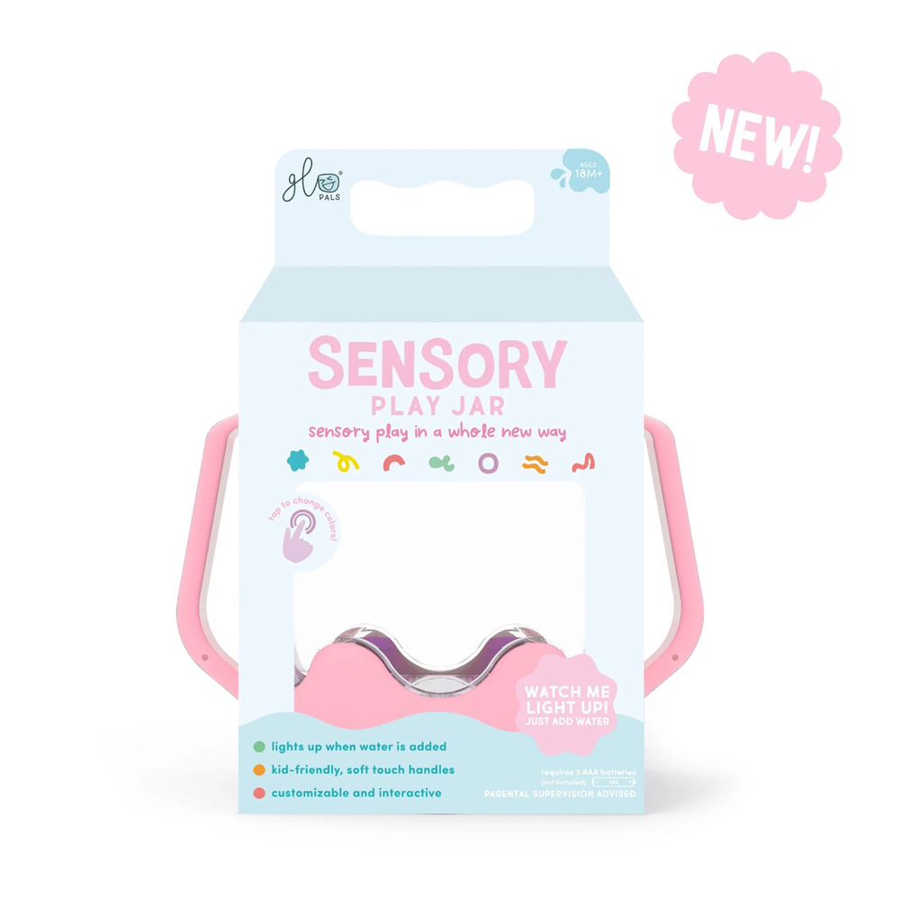Bamboo Bark - Glo Pals Light Up Water Sensory Jar - Pink