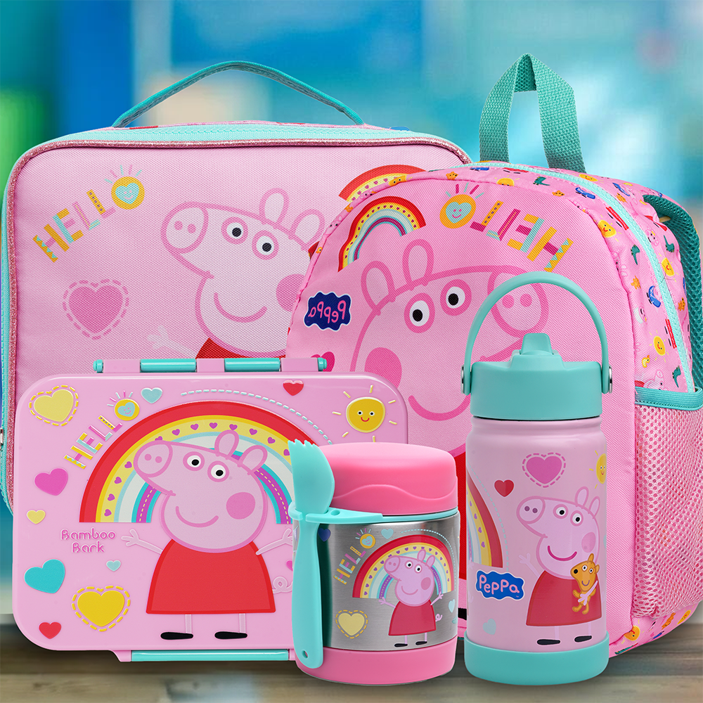 Bamboo Bark - Kids' 5 Compartments Lunch Box - Peppa Pig