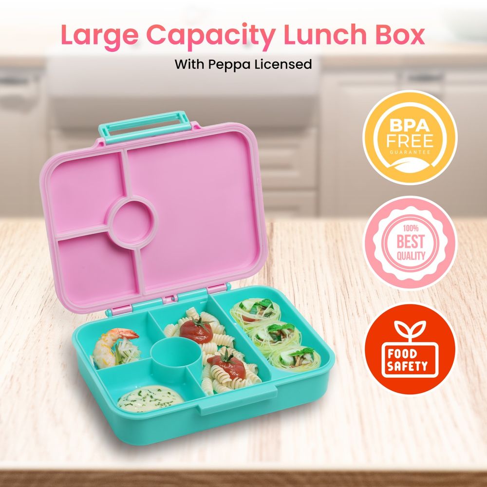 Bamboo Bark - Kids' 5 Compartments Lunch Box - Peppa Pig