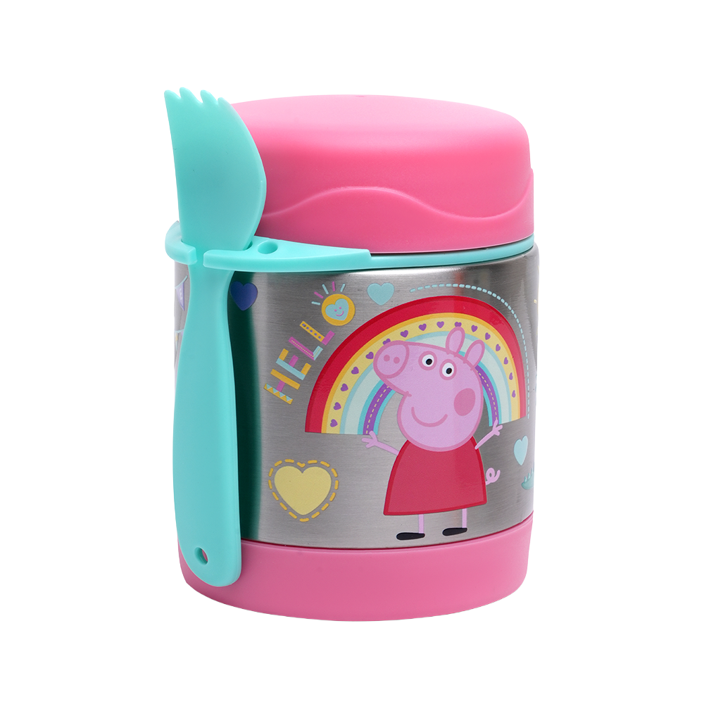 Bamboo Bark - Peppa Pig Insulated Food Jar With Spoon - 280 gm