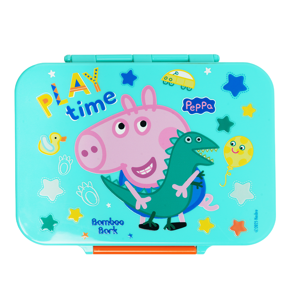 Bamboo Bark - Kids' 5 Compartments Lunch Box - George Pig & Dinosaur