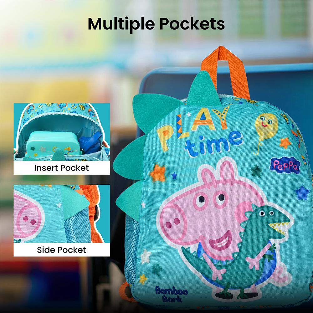 Bamboo Bark - School Backpack - George Pig