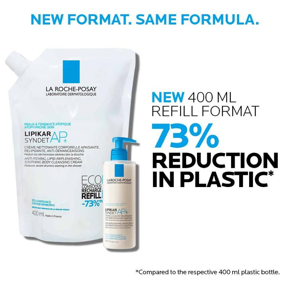 لاروش بوزيه - عبوة إعادة تعبئة غسول الجسم ليبيكار سينديت - 400 مل