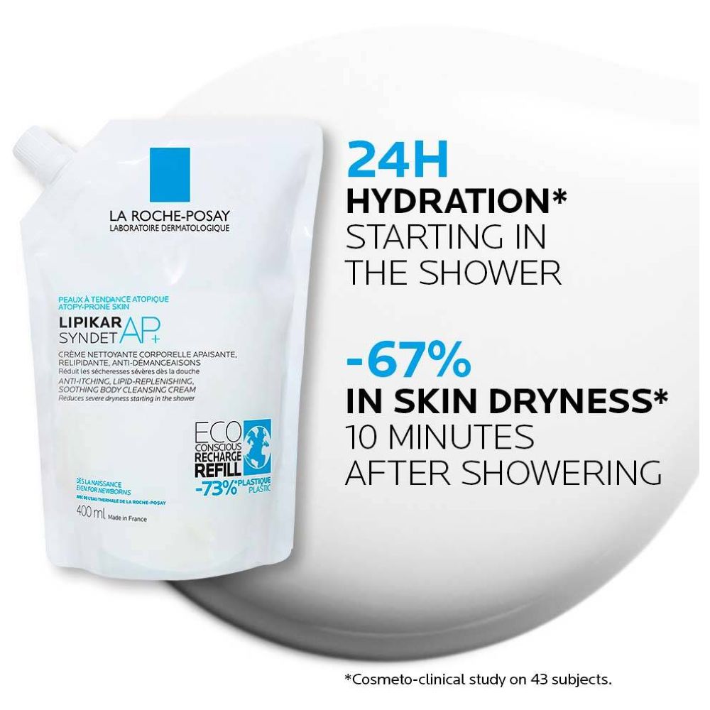 لاروش بوزيه - عبوة إعادة تعبئة غسول الجسم ليبيكار سينديت - 400 مل