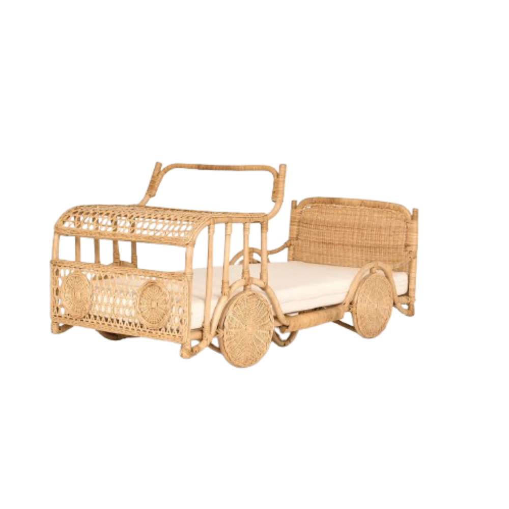 Natura Living - Luigi Rattan Car Kids Bed