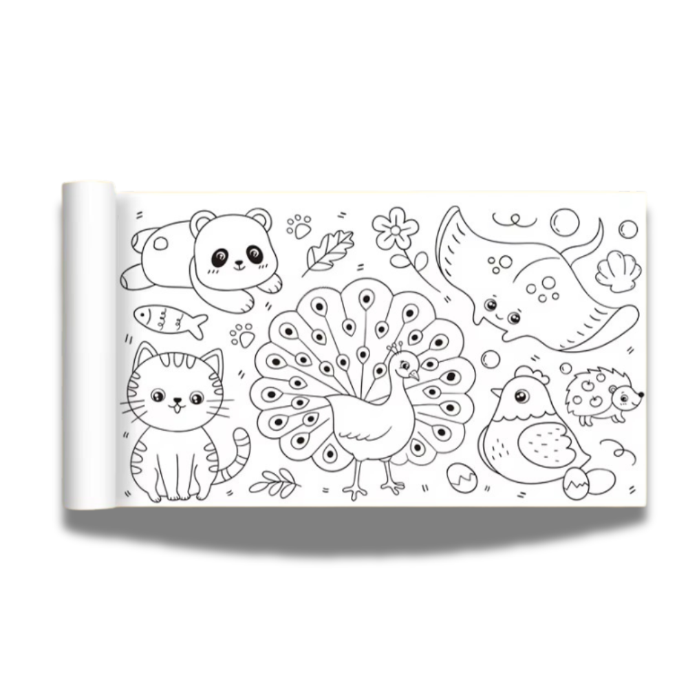 Sybil's - DIY Coloring Paper Roll - Animal World