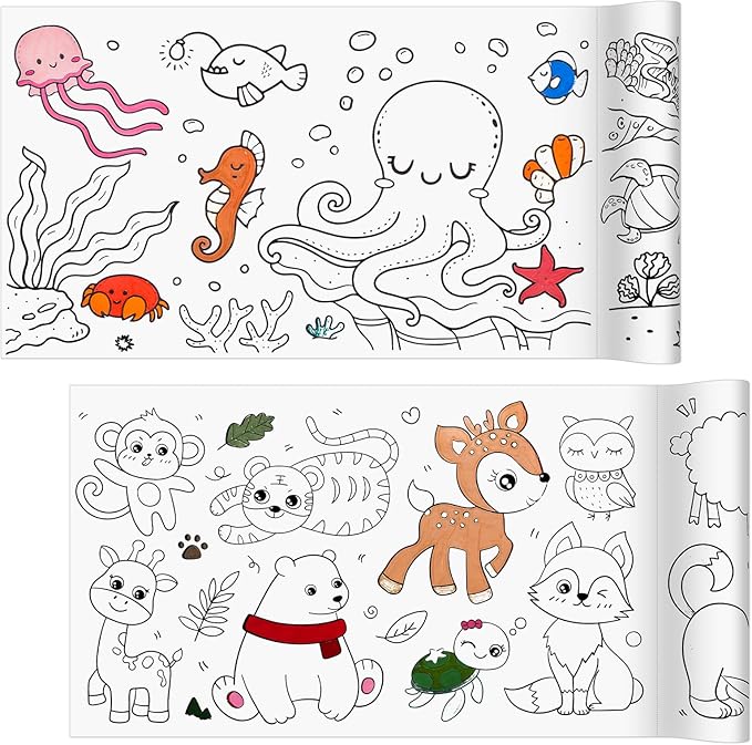 Sybil's - DIY Coloring Paper Roll - Underwater World