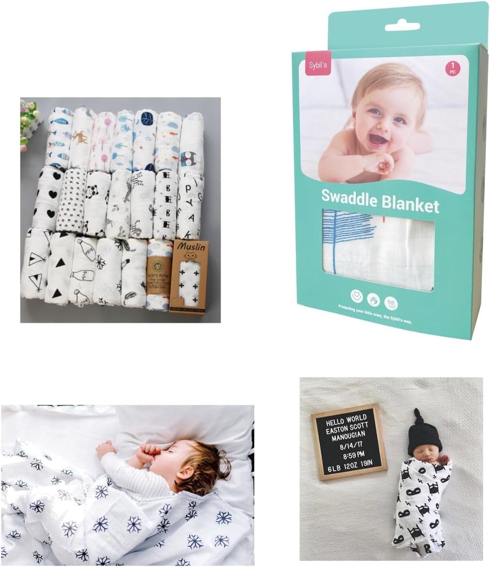 سيبيلز - بطانية لف الطفل - قد يختلف النمط - قطعة واحدة