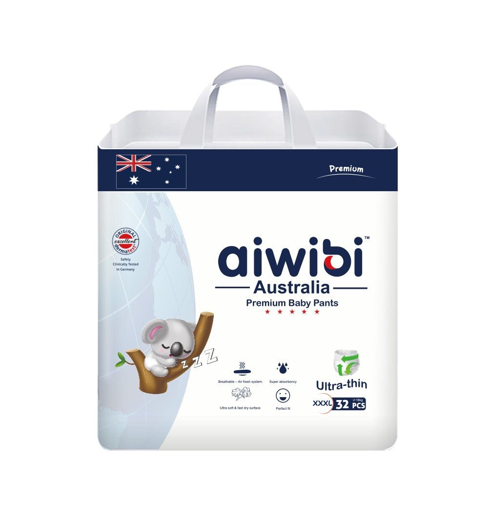 آيويبي - حفاضات كلوت بريميوم - حجم 7 XXL - 18+ كلغ - 32 حفاض