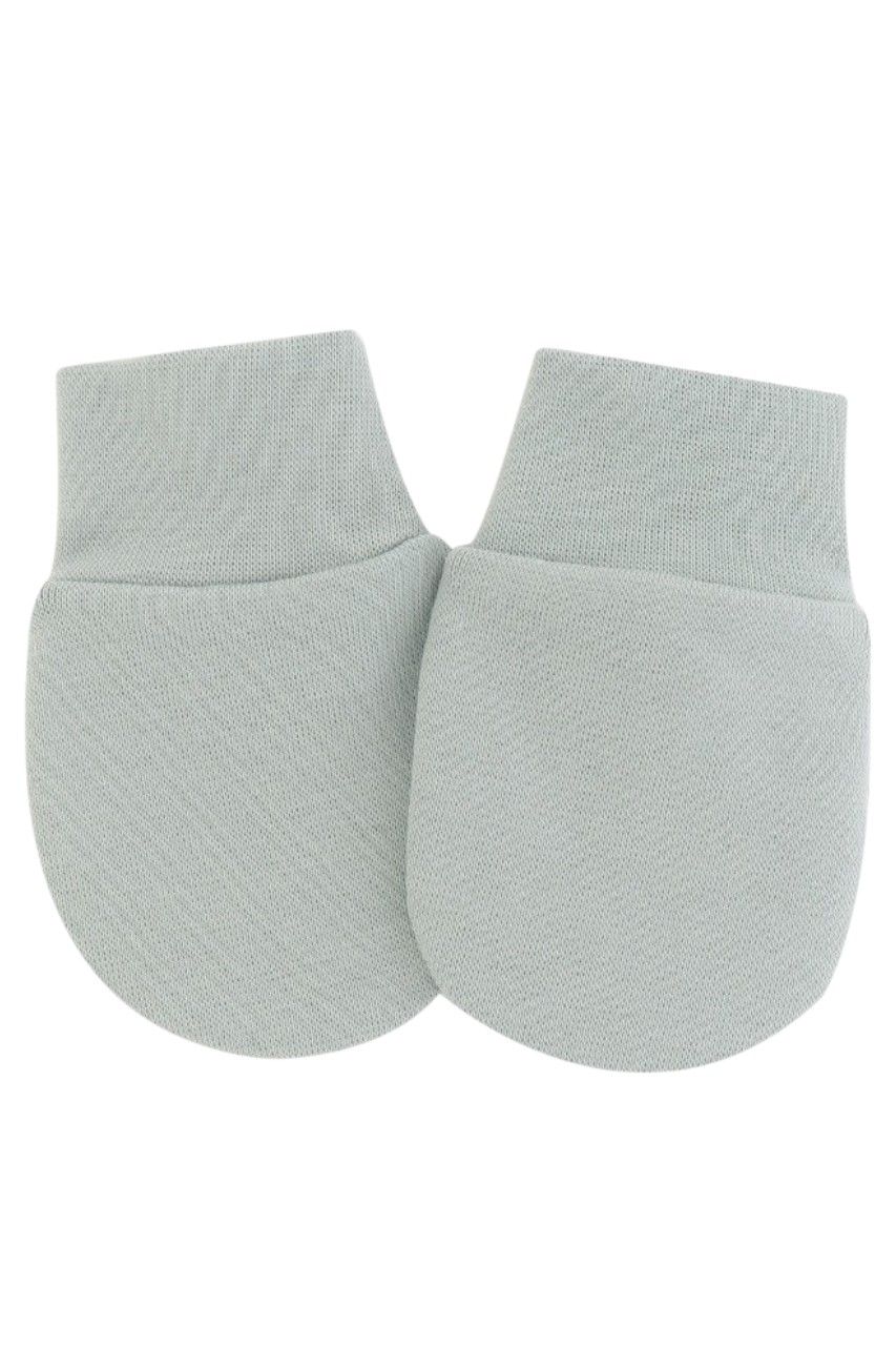 Bambimici - 2pc-Set - Baby Bow Detail Turban Hat & Mittens - Olive Green