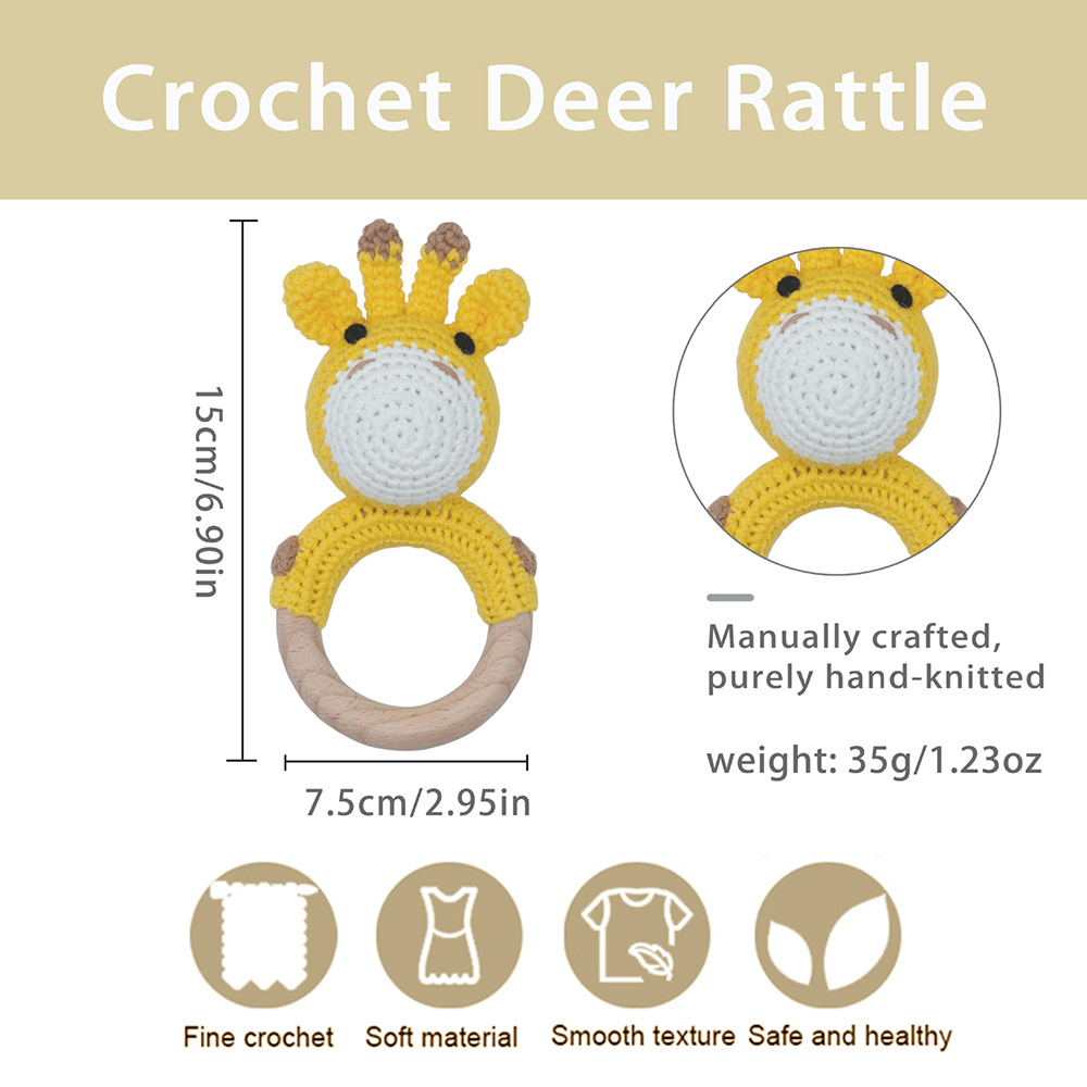 بامبيميتشي - عضاضة أطفال مصنوعة يدويًا من الكروشيه - بومة