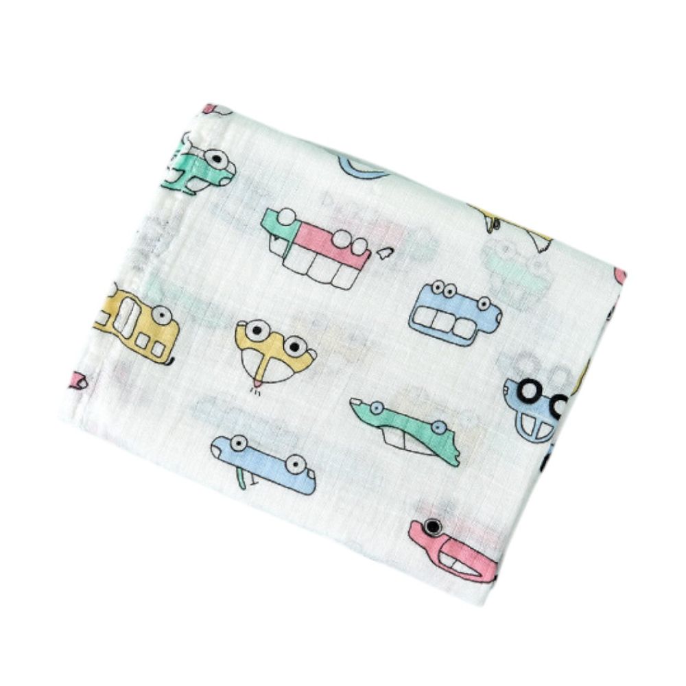 Bambimici - Essentials Muslin Swaddle Blanket - Cars