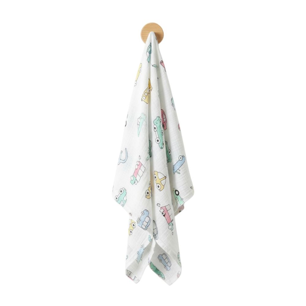 Bambimici - Essentials Muslin Swaddle Blanket - Cars