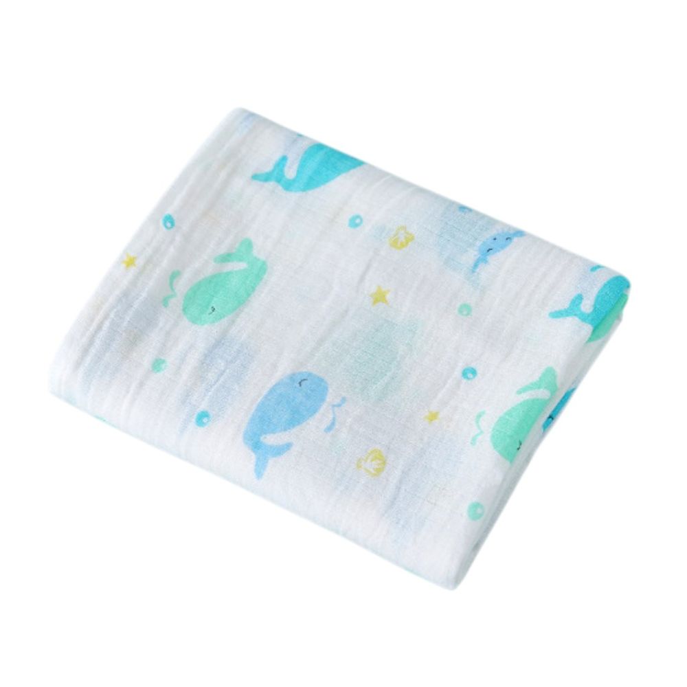 Bambimici - Essentials Muslin Swaddle Blanket - Whale