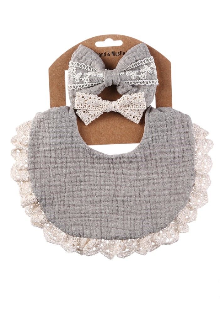 بامبيميسي - مجموعة مريلة وبندانة كاميلا - رمادي