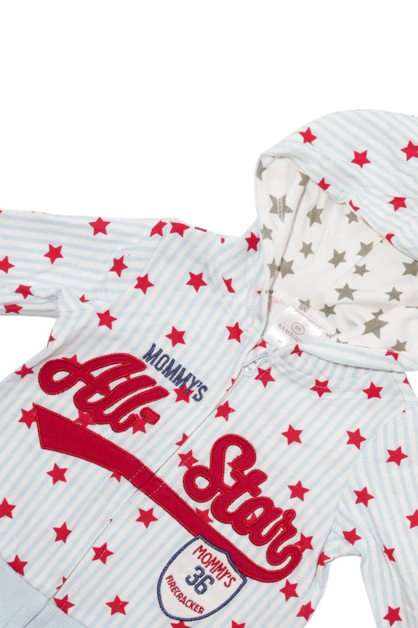 بامبيميسي - هودي بطبعة أول ستار - أبيض/أحمر