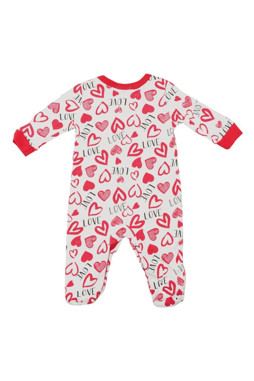 بامبيميسي - تبان (بربتوز) مع مريلة - ماماز ليتل لوف - أحمر/أبيض