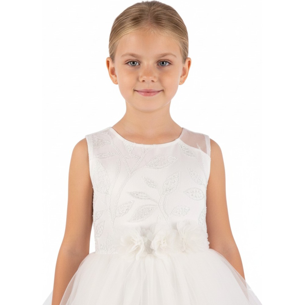 Ddaniela - Abigail Party Dress with Headband - White