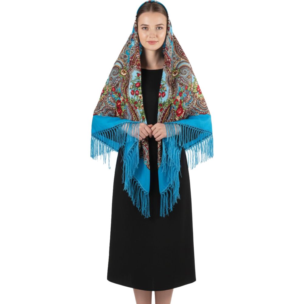دي’دانييلا - شال نسائي قطن مزخرف طويل مع شراشيب أليسيا
