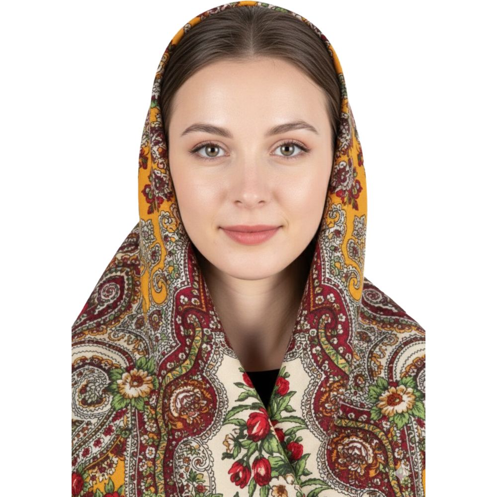 D' Daniela - Mila Womens Cotton Long Tassel Print Shawl