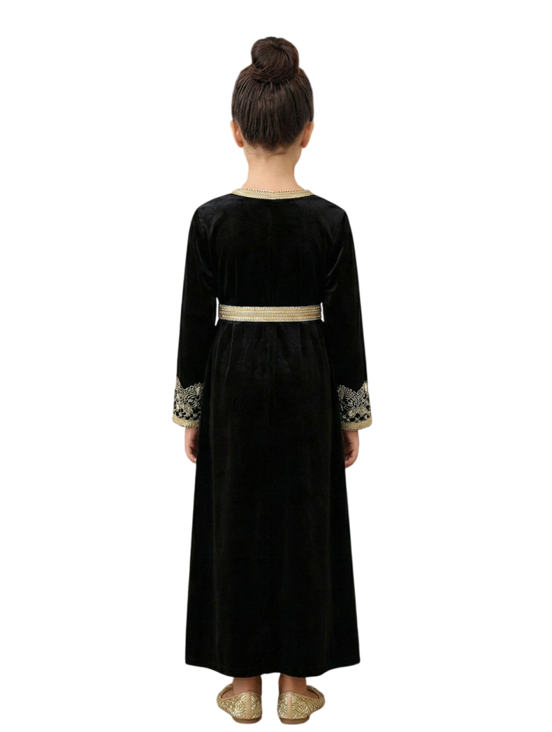 بيداني - قفطان زهرة بأكمام طويلة للبنات