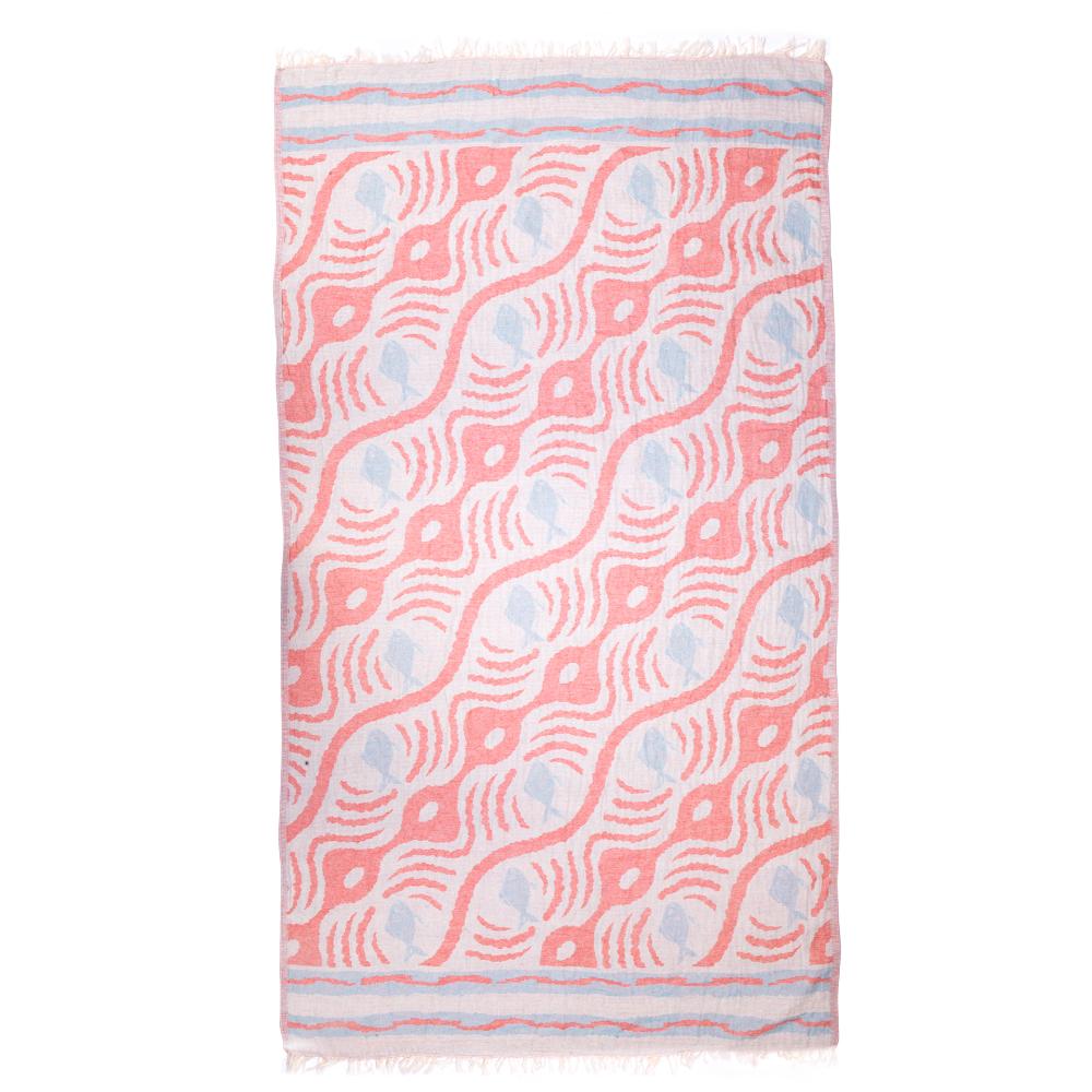 Anemoss - Turkish Beach & Bath Peshtemal - Aquarium Patterned