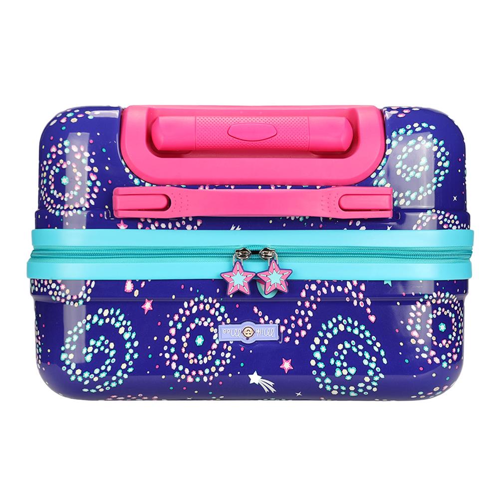 Milk&Moo Girl's 3D Suitcase With Light-Up Wheels - Purple - 46 cm