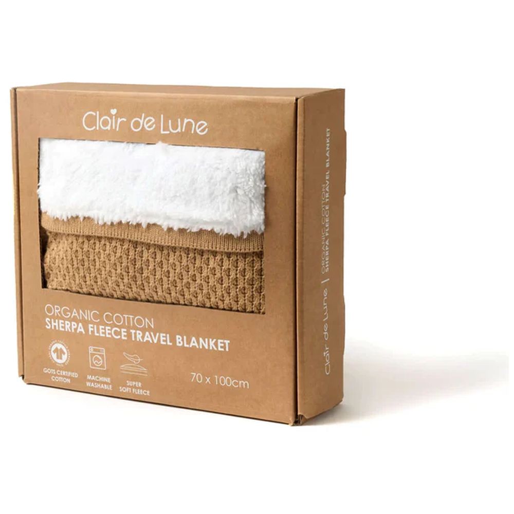 Clair De Lune - Baby Organic Knit Sherpa Blanket