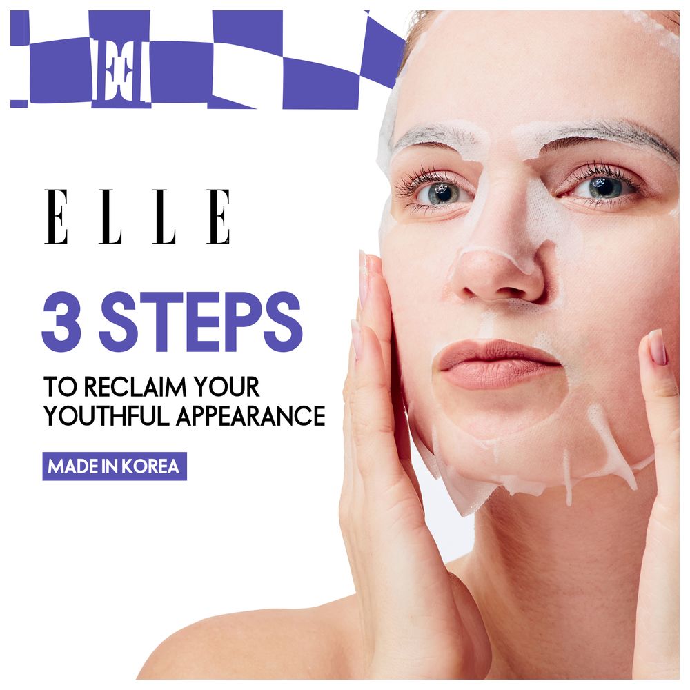 Elle - 3-Step Anti-Aging Collagen Lifting Mask Care Kit - Pack of 4