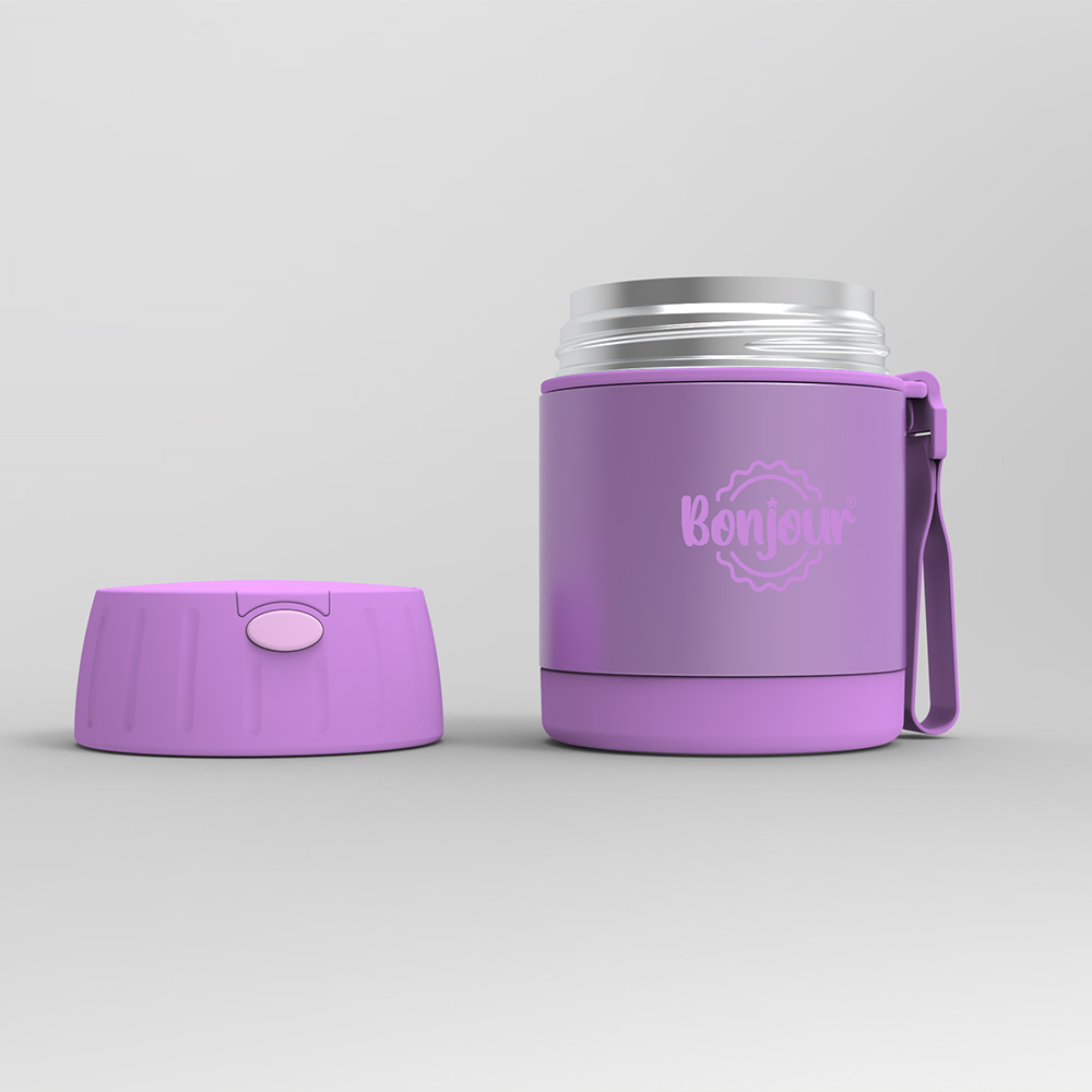 Bonjour - Insulated Food Jar - Purple - 300 ml
