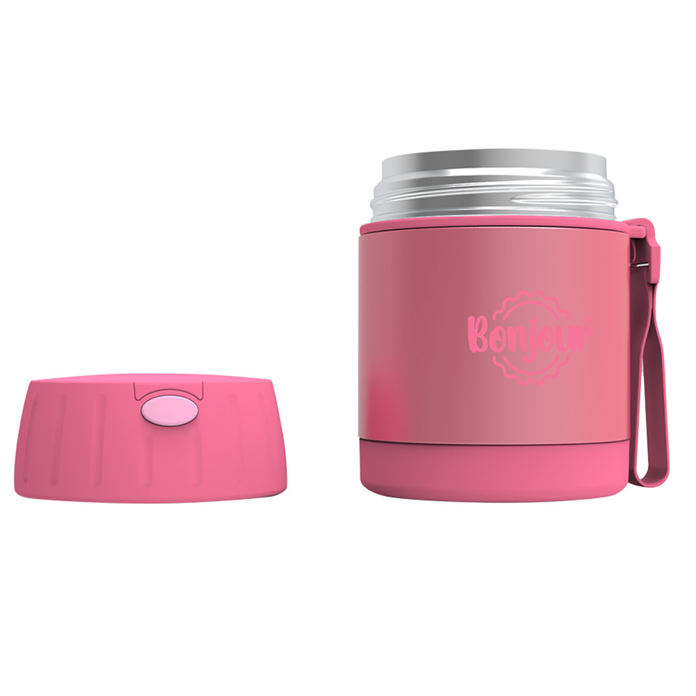 بونجور - وعاء طعام معزول - وردي - 300 مل