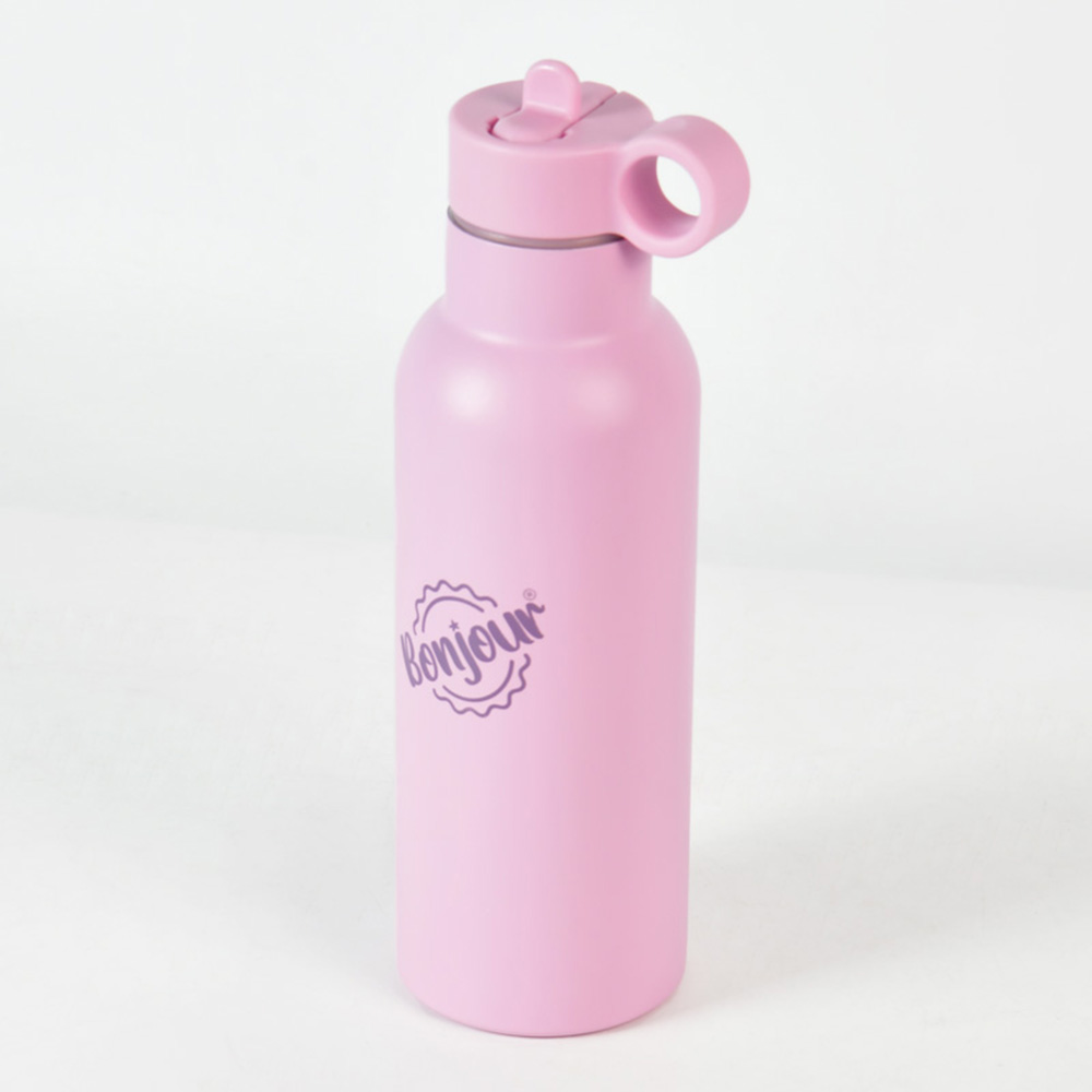 Bonjour - Sip Box Premium Insulated Water Bottle - Light Pink - 500 ml