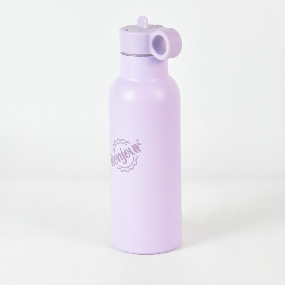 بونجور - مطرة مياه معزولة فاخرة من سيب بوكس ​​- بنفسجي فاتح - 500 مل