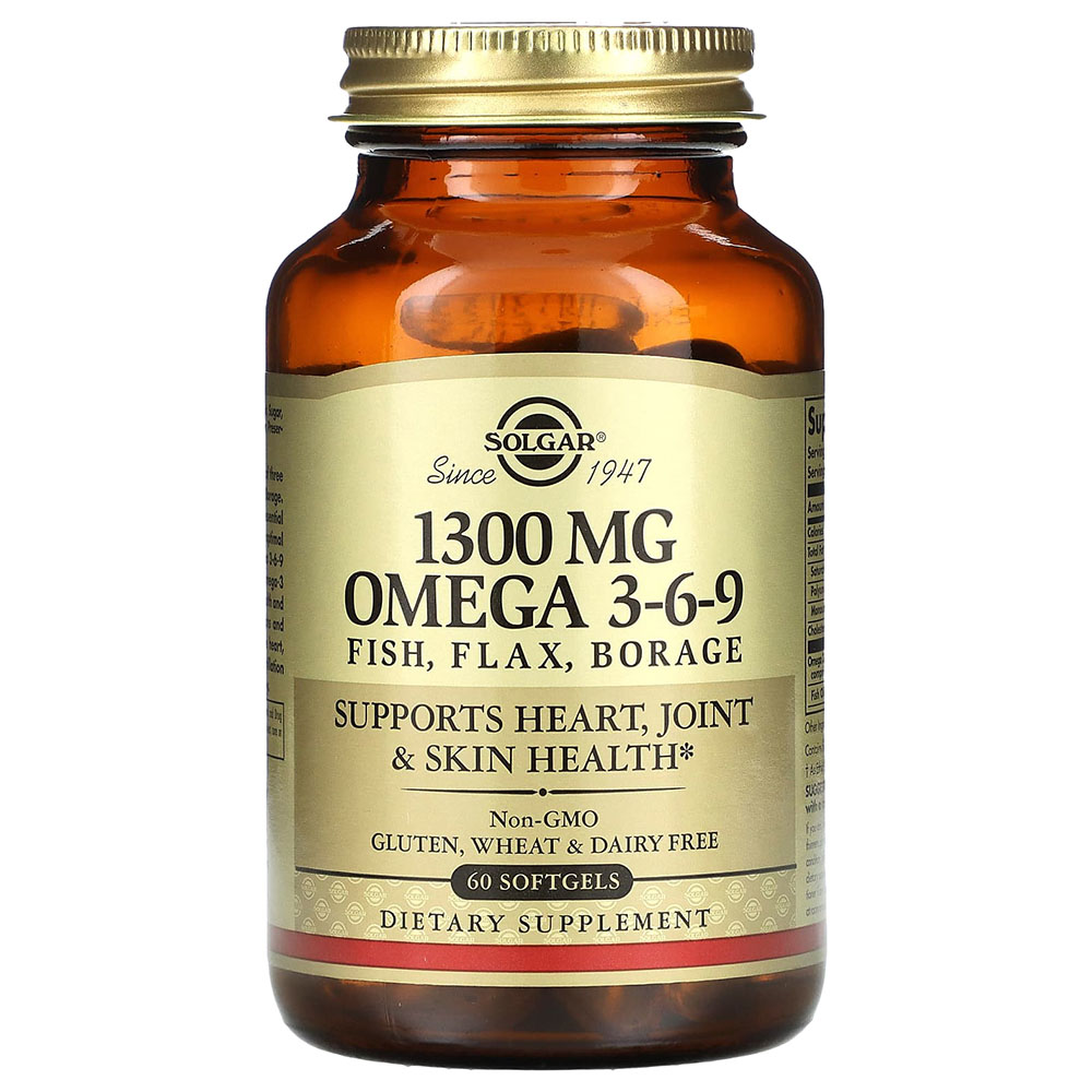 سولجار - 1300 ملغ كبسولات أوميغا 3-6-9 - 60 قطعة