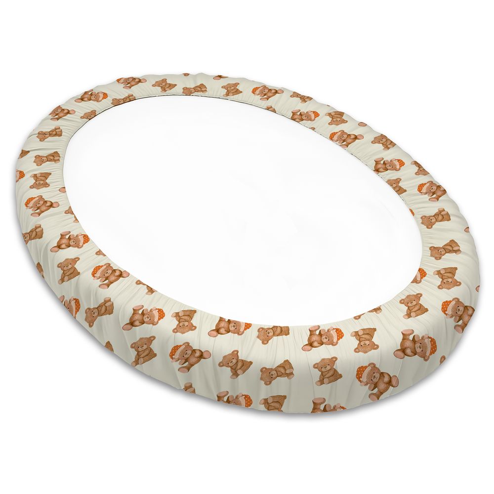 فانسي فلاف - غطاء بحواف مطاطية لسرير ستوك سليبي ميني - دب