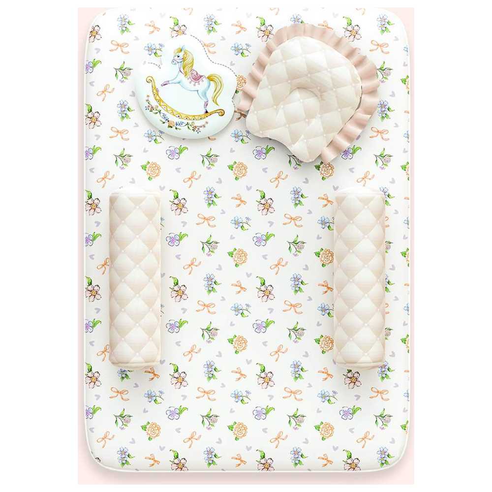 Fancy Fluff - Organic Newborn Bedding Set - 6 Pcs