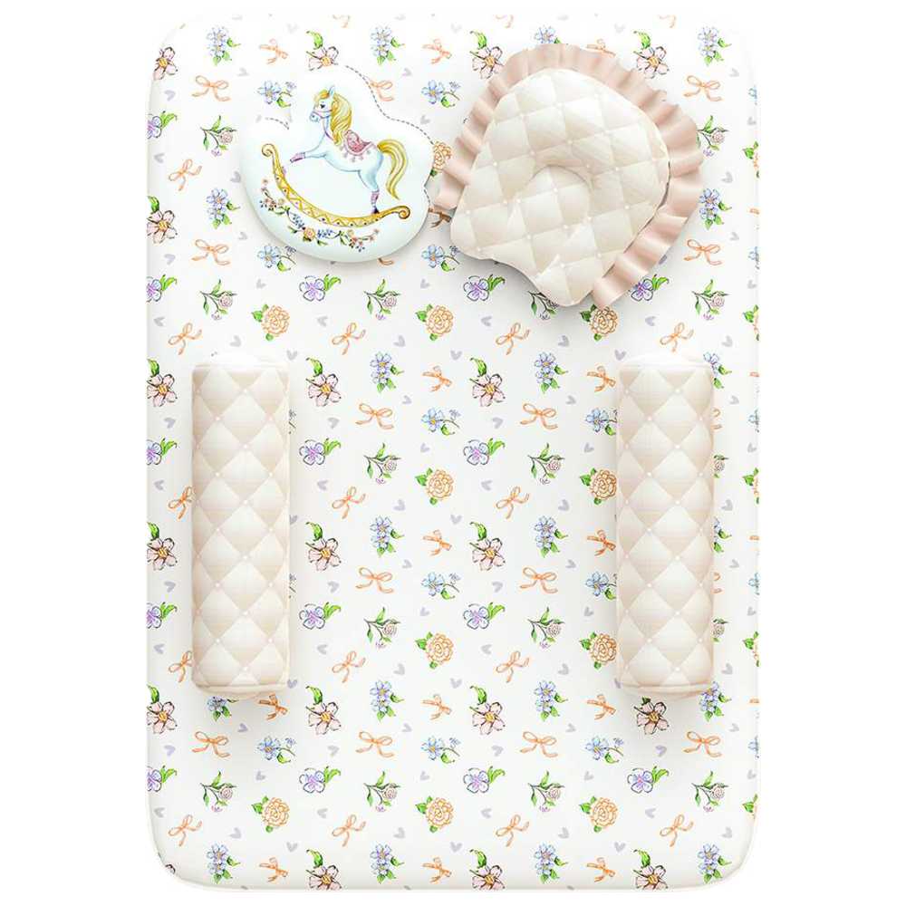 Fancy Fluff - Organic Newborn Bedding Set - 5 Pcs