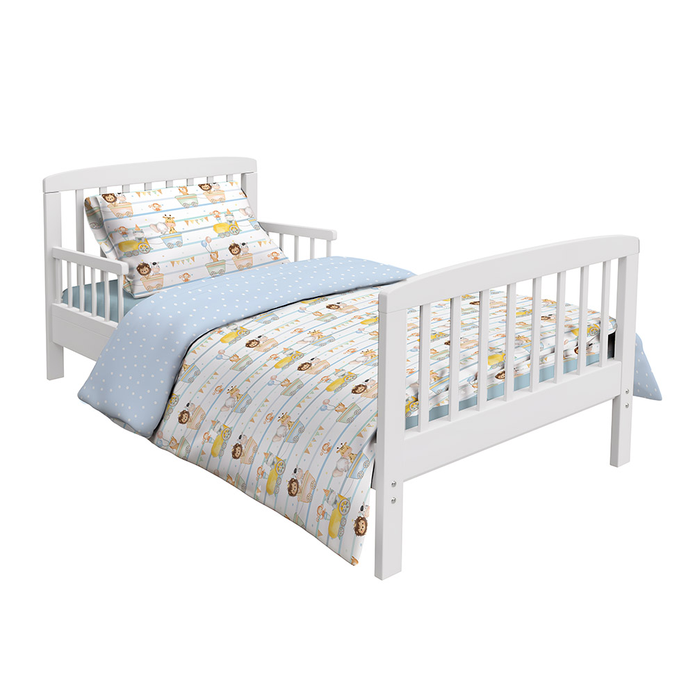 Fancy Fluff - Toddler's Organic Cotton Comforter Set - Joy Ride - 5 Pcs