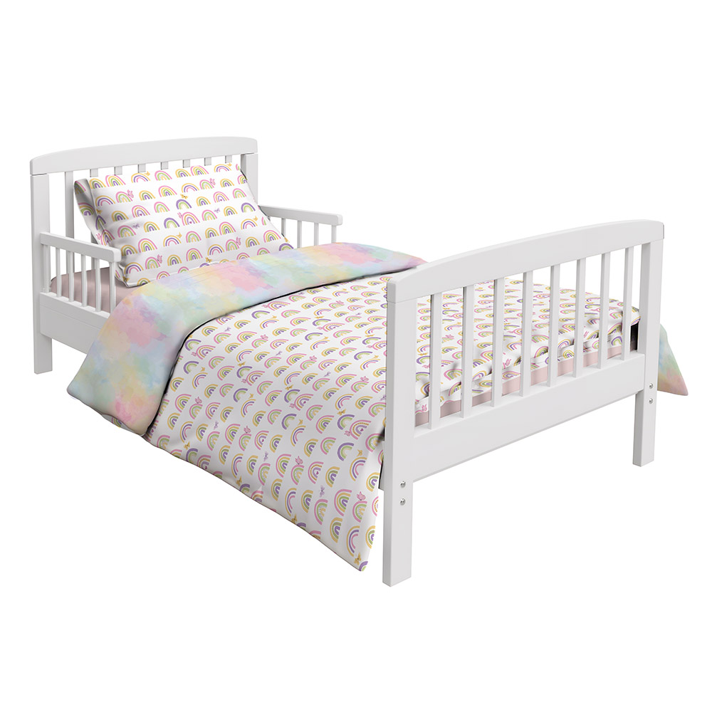 فانسي فلاف - طقم لحاف أطفال من القطن العضوي - رينبو دريمز - 5 قطع