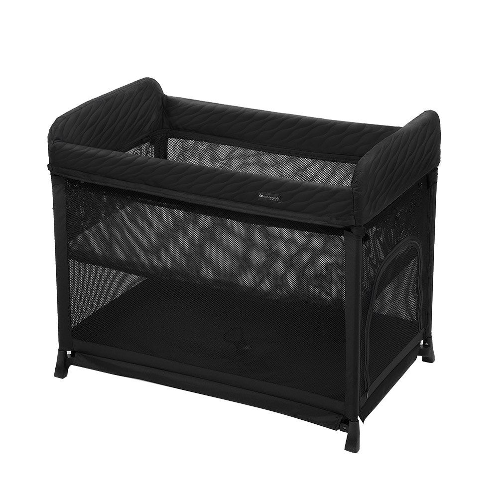 Kinderkraft - Moon Dream 2-Level Foldable Travel Cot - Black
