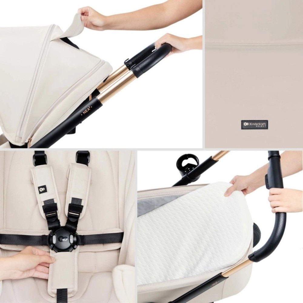 Kinderkraft - 2-In-1 Nea 2 Multifunctional Stroller - Bizuu Dune Whisper