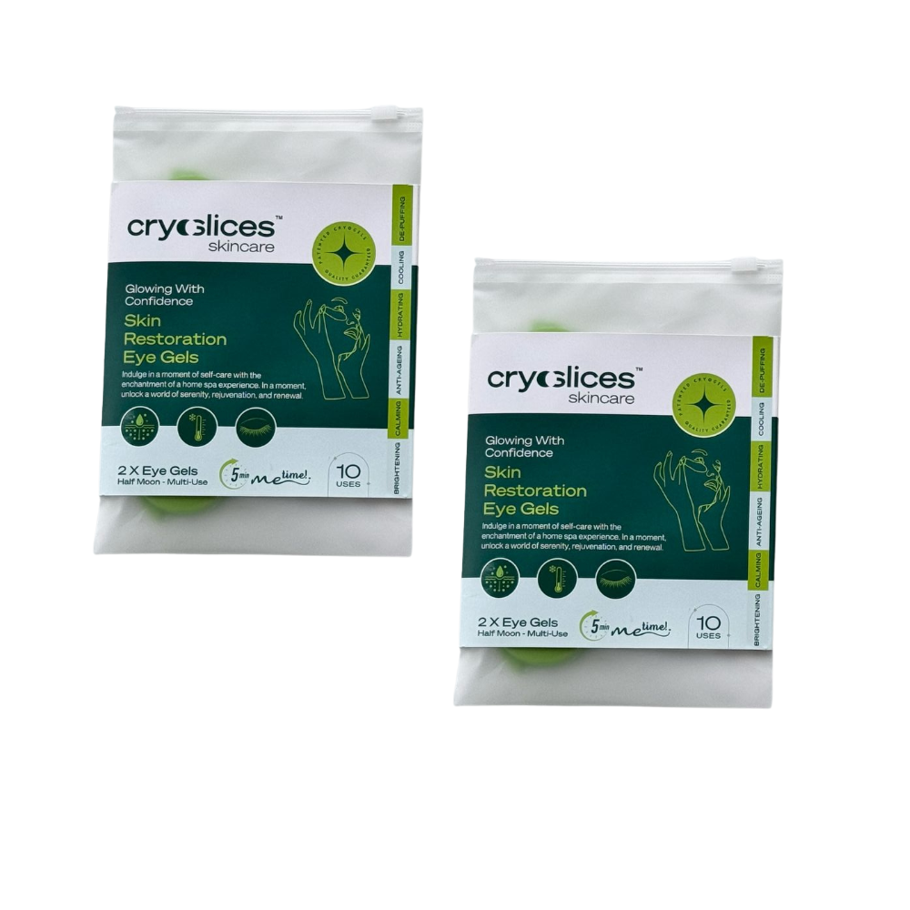 كرايوسلايسز - شرائح جل العناية بالبشرة للعين - نصف دائرية - قطعتين