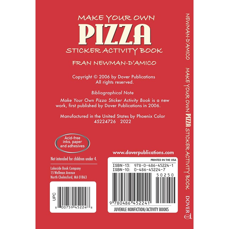 اصنع بيتزا خاصة بك: كتاب أنشطة ملصقات