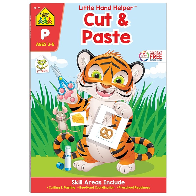 Cut & Paste Workbook With Stickers