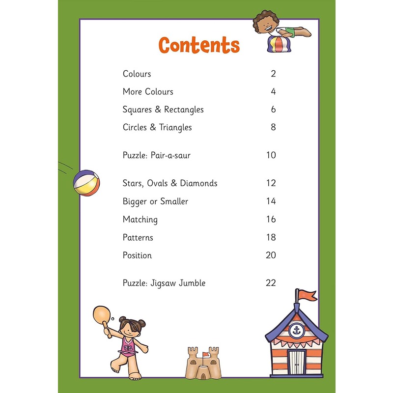 كتاب أنشطة للألوان والأشكال والأنماط