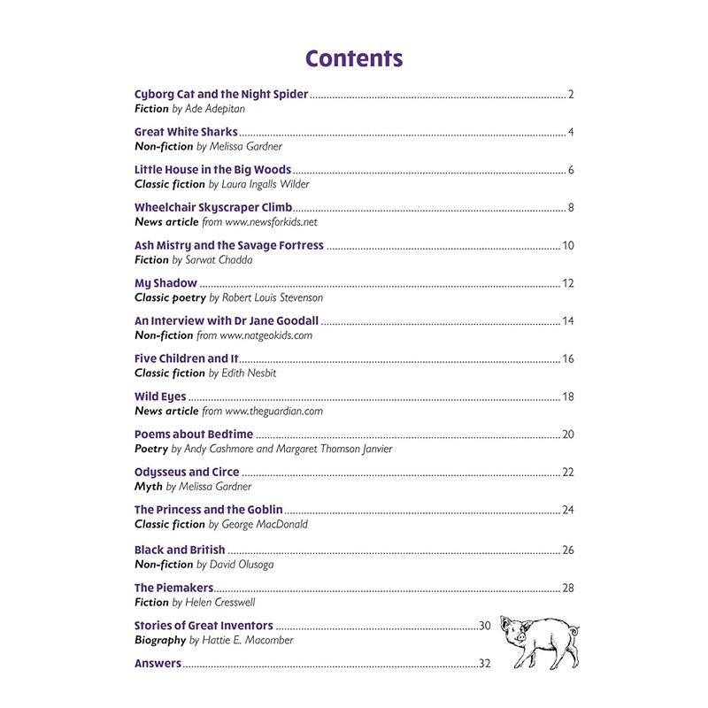 كتاب أسئلة اللغة الإنجليزية الموجه للمرحلة الأساسية الثانية: فهم المقروء - السنة الثالثة