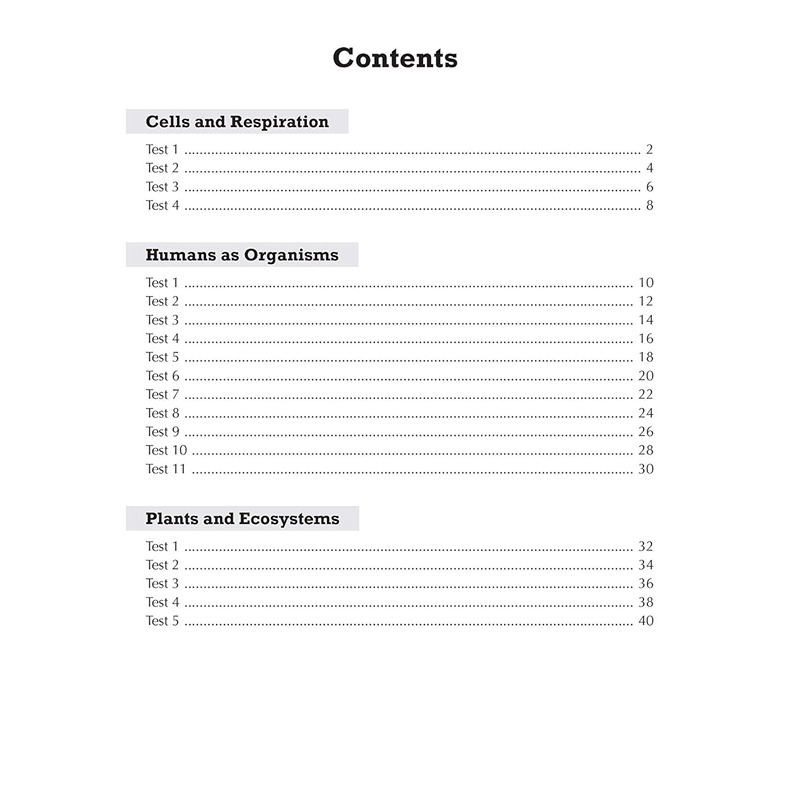 اختبارات الأحياء للمرحلة الإعدادية (KS3) - ١٠ دقائق مع الإجابات