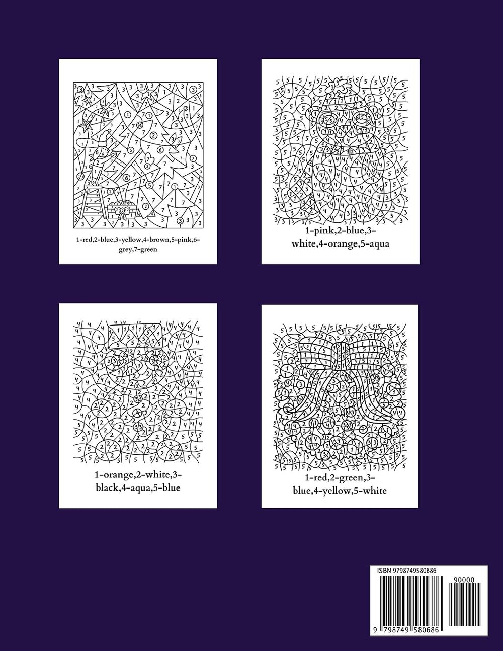 كتاب تلوين سانتا بالأرقام: عيد الميلاد