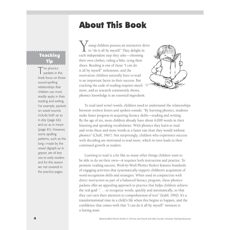 Week-By-Week Phonics Packets: Grades K-3