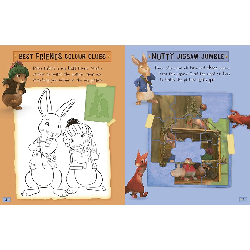 كتاب أنشطة ملصقات بيتر رابيت المتحرك: